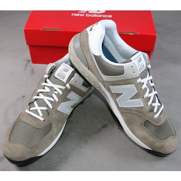 New Balance 574 Baseball Metal Cleats Mens Size 16 Gray White New w/ Box main image 7